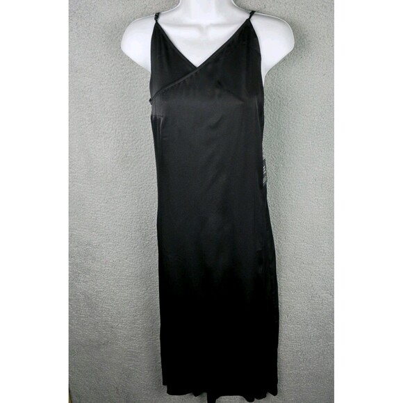 Express Slip Maxi Dress Womens M Black Wrap Adjustable Spaghetti Straps NWT - Picture 16 of 16